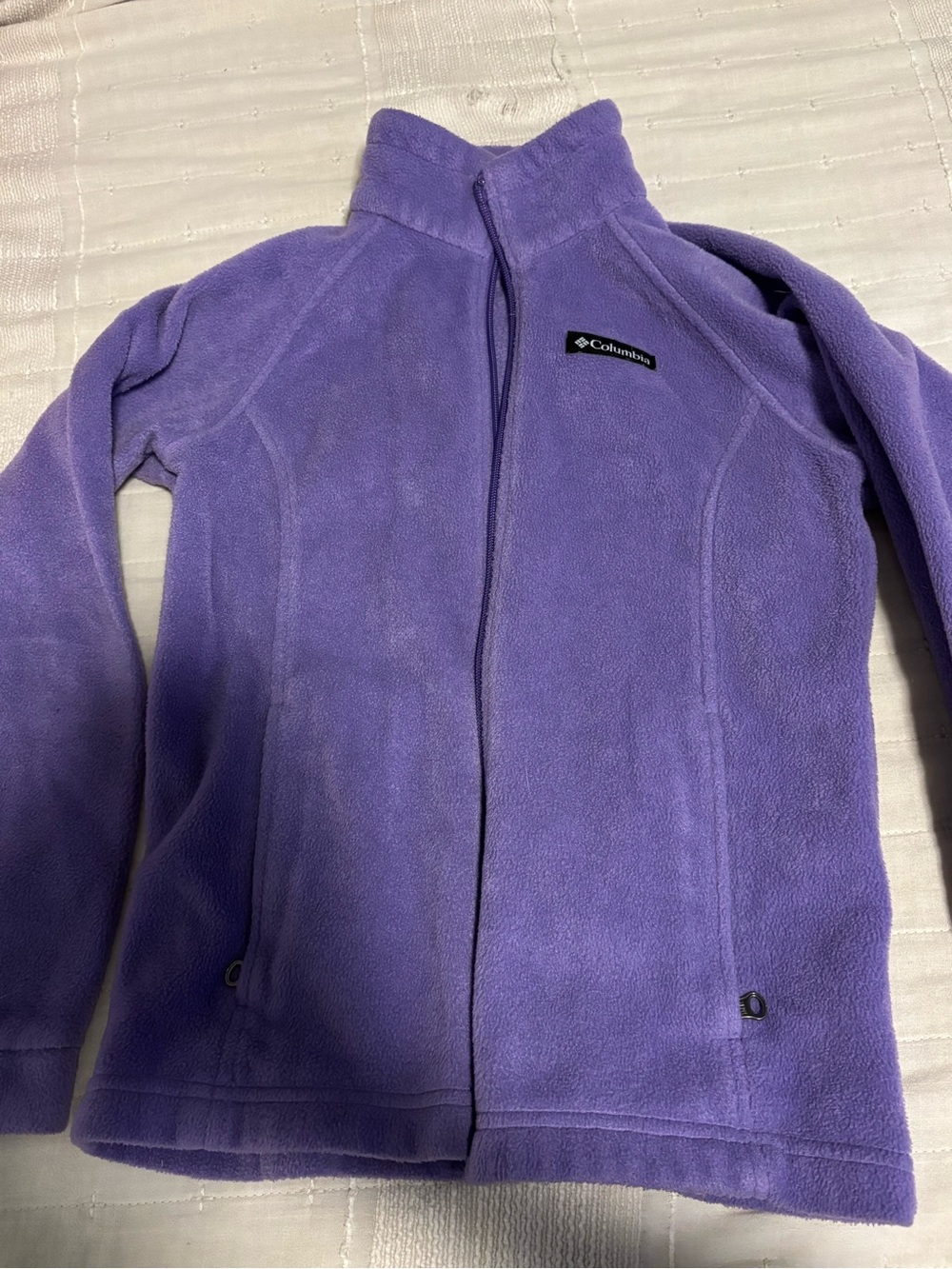 Columbia Lavender Full-Zip Fleece Jacket